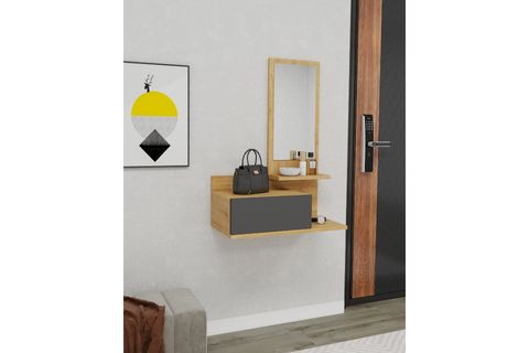 ROZELLA AYNALI DRESUAR, SAFİRMEŞE ANTRASİT