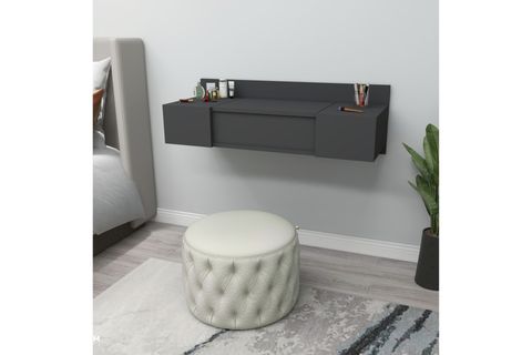 ZAKKUM RAFLI AYNALI DUVARA MONTE  MAKYAJ MASASI, ANTRASİT