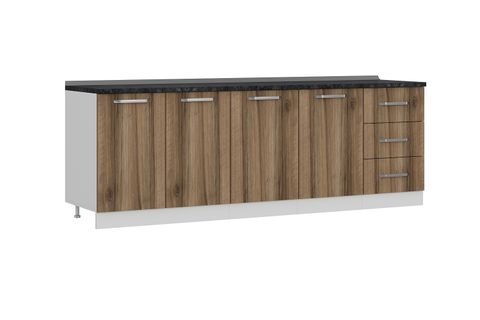 MİNAR 240 CM MUTFAK DOLABI BEYAZ DORE 240-D1-ALT MODÜL