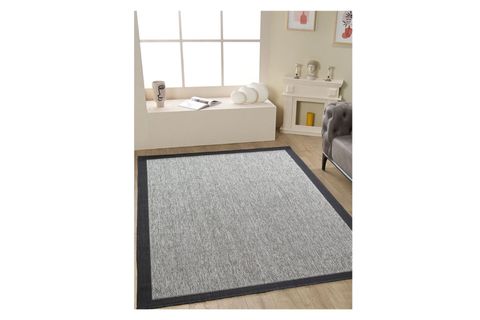 POLİRA KOLAY TEMİZLENEN YIKANABİLİR BORDÜRLÜ SİSAL HALI, GRİ, SL6, 160X230