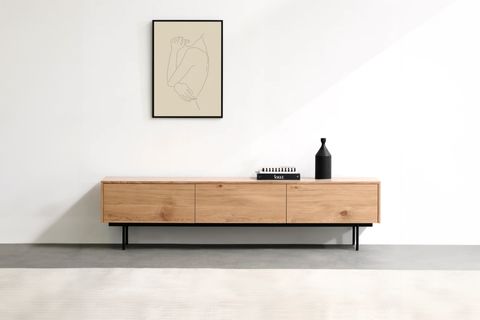 ÂLÂ MİLA TV ÜNİTESİ, 3 KAPAKLI, ÇAM