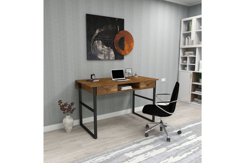 ARNETTİ ALLEN AHŞAP ÇALIŞMA MASASI, CEVİZ