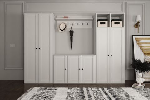 LEONARDO PORTMANTO VESTİYER 297, DOLAPLI, BEYAZ, 230 CM VST1018