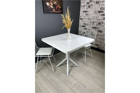 ROMA BEYAZ MUTFAK MASASI BEYAZ AYAK 80 CM