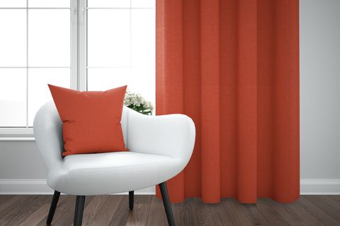 JAPPE PETEK DOKULU KADİFE DOKUMA FON PERDE, KİREMİT, 100X260, KHP14568