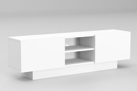 DORA ÇİFT KAPAKLI TELEVİZYON SEHPASI, BEYAZ, 140 CM