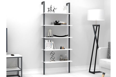 SODXWOOD NEW SMART KİTAPLIK, WOOD BEYAZ, 70 CM