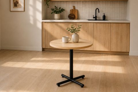 PAYAS METAL AYAK MUTFAK BAHÇE BALKON BİSTRO VE CAFE MASASI, 70X70 CM, NATUREL SİYAH