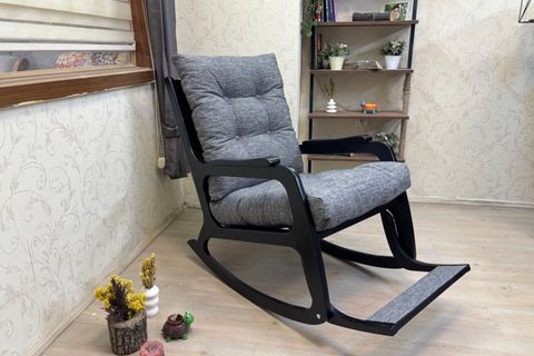 KONTES SALLANAN SANDALYE, KETEN GRİ, LAKE SİYAH