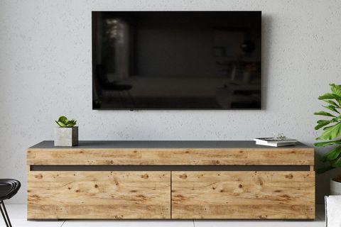 YURUDESİGN FUTURE TV ÜNİTESİ, ANTRASİT ÇAM