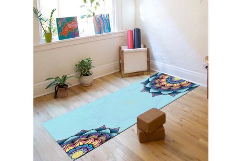 MARKAEV YOGA MATI, MANDALA DESENLİ, MAVİ, 60X175