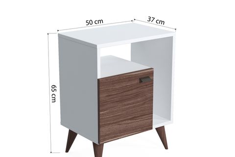 RUUM STORE BY DOĞTAŞ GEO KOMODİN KAPAKLI METAL KULPLU OPAK BEYAZ