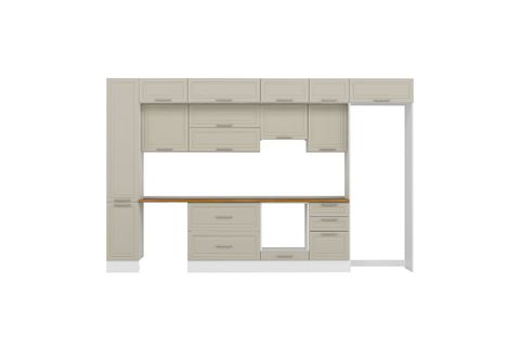 ALVİNKA 380X240 CM KLASİK MEBRAN MUTFAK DOLABI, MBB E90B40S50 1 MEBRAN KUMTAŞI SUNTALAM