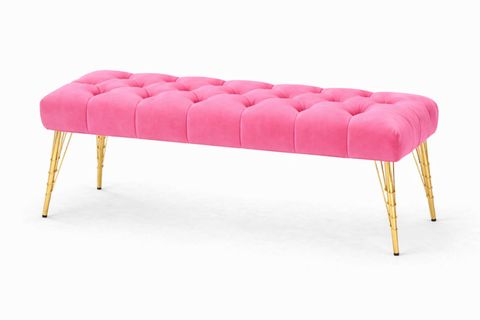 İDEAL PUF, PEMBE, GOLD METAL AYAK