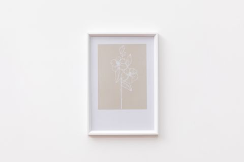 FLORAL Lİ POSTER ÜÇLÜ TABLO SETİ, BEYAZ ÇERÇEVE, 33X48