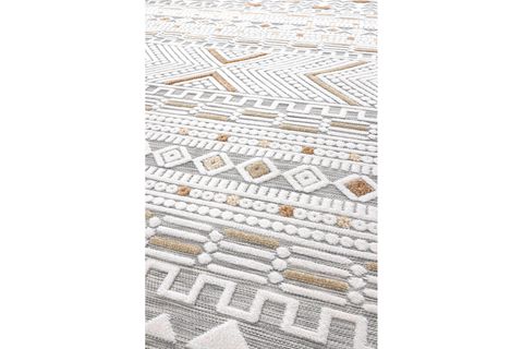 SAND GRİ SARI TEMİZLENEBİLİR HALI, 65550A, 50X80