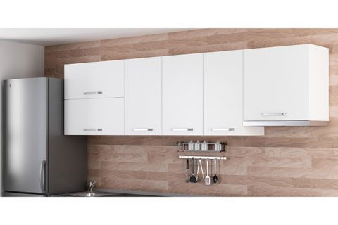 MİNAR 270 CM MUTFAK DOLABI BEYAZ 270-B8-ÜST MODÜL