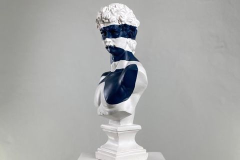 DAVID BLUE WAVE POP ART DEKORATİF ROMA YUNAN HEYKELLERİ
