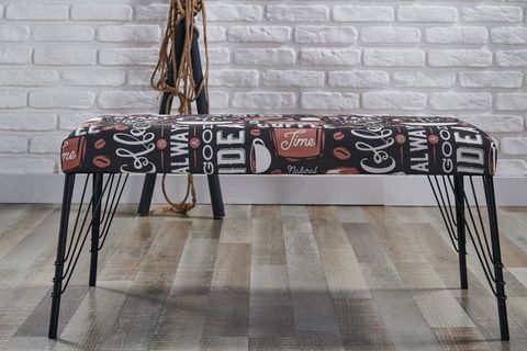 LOTUS DESENLİ BENCH, METAL AYAK