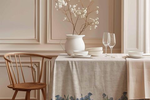 AQUA FLORA PAMUK MASA ÖRTÜSÜ, 100X100 CM