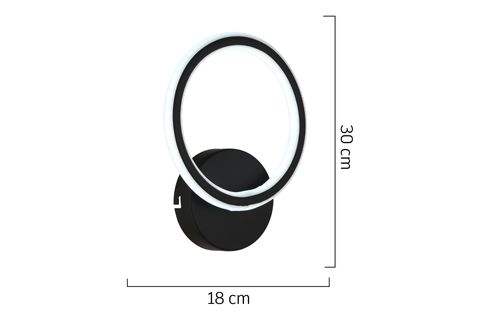 BESTA DUVAR LAMBASI MODERN TASARIM LED APLİK, SİYAH, 102 WATT