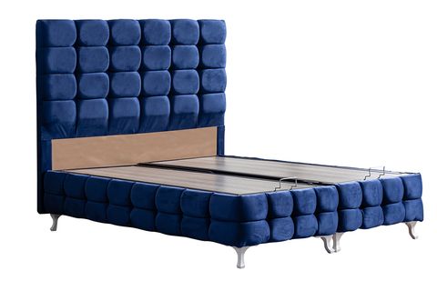 DUKE LUX NEW BAZA BAŞLIK VE DELUXE YATAK SETİ, LACİVERT, 120X200