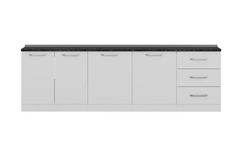 MİNAR 270 CM MUTFAK DOLABI BEYAZ 270-B1-ALT MODÜL