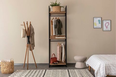 Dynamic 3 Raflı Askılı Dolap Dar Modül 01