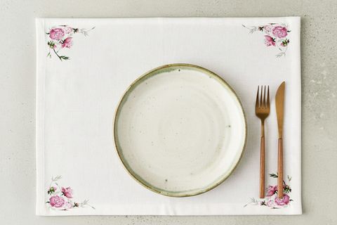 SOFT FLORAL PAMUKLU DÖRT ADET AMERİKAN SERVİSİ