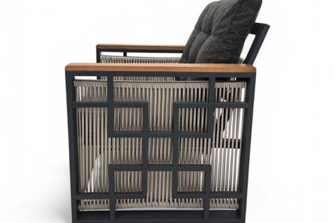 PUSULA METAL ÜÇLÜ OTURMA GRUBU, CAPPUCİNO