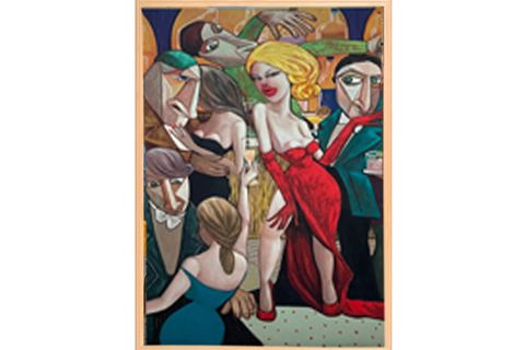 AHŞAP ÇERÇEVELİ POP BAR TABLO TABLO SETİ, 50X70