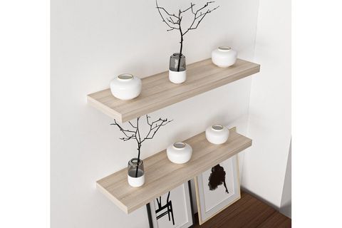 MİNAR GİZLİ RAF TUTUCULU İKİLİ DUVAR RAFI SONOMO, 80 CM