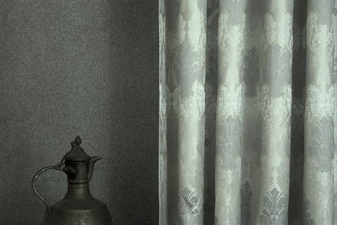 MASSARELLİ KLASİK DAMASK DESEN SIK PİLE FON PERDE, GRİ, 100X260