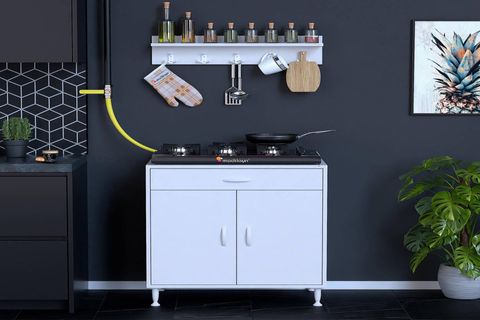 QPLAS XXXL OCAK ALTI 1 RAFLI SET, 48 CM, ASKILI RAFLI