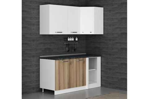 MİNAR 165CM KÖŞE MUTFAK DOLABI BEYAZ DORE K165D1