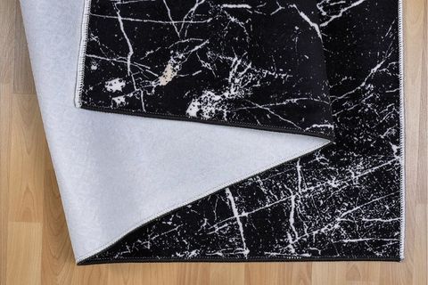 YIKANABİLİR SİYAH MERMER DESEN HALI 200X300