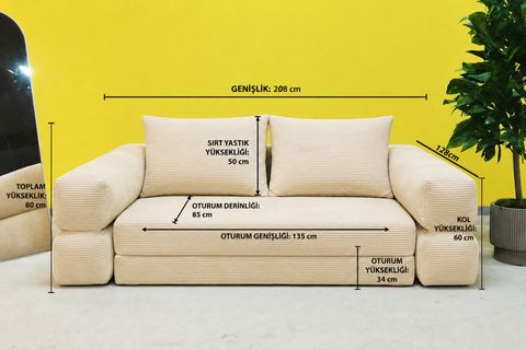 KATLANIR YATAK ÇOK FONKSİYONLU KOLTUK, GRİ