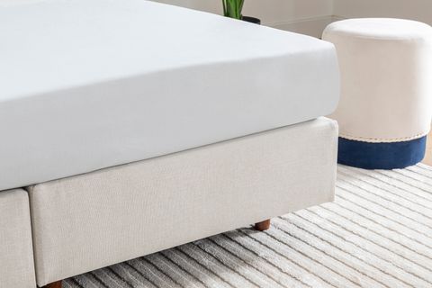 LUNA MİLKY DEPOLAMASIZ SABİT BAZA BAŞLIK YATAK SETİ, KREM, 120X200