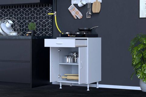 QPLAS M OCAK ALTI 1 RAFLI SET, 56 CM