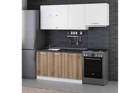 MİNAR 200 CM MUTFAK DOLABI BEYAZ DORE 200 D7