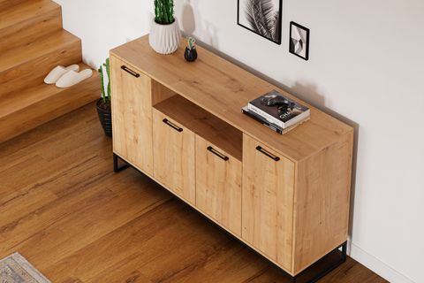 FURMET MODÜLER YUKON KONSOL, SAFİR MEŞE, 4 KAPAKLI