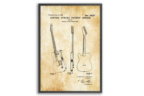 GİTAR PATENT FRANK RAY ÇERÇEVELİ PANO SET, 50X70
