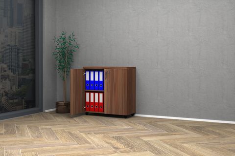VENA TAM KAPAK OFİS DOSYA DOLAP, ERİK, 80X35X81 CM