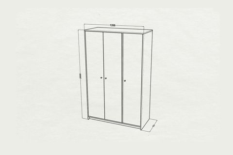 ÇETMEN COMFORT FLEX PLUS DOLAP 3 KAPAKLI CEVİZ