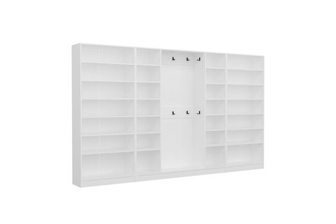 KALE210 8 KAPAKSIZ 6 BÖLME RAF PORTMANTO, BEYAZ
