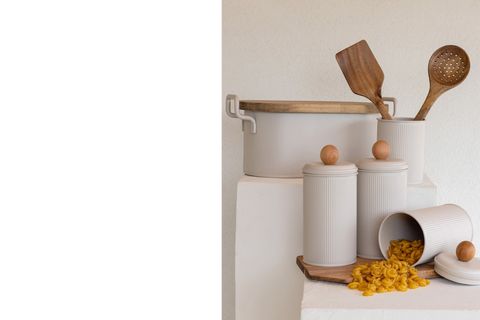 THE MİA STRİPE TEZGAH ÜSTÜ KAŞIKLIK BEJ 13X11 CM
