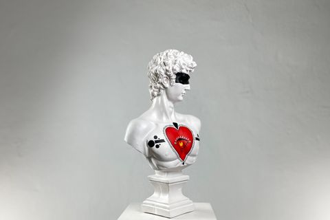 DAVID EYE OF HEART POP ART DEKORATİF ROMA YUNAN HEYKELLERİ