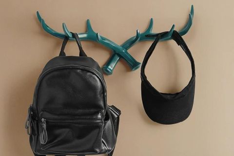 GEYİK BOYNUZU MODERN DUVAR DEKORU ASKILIK, TURKUAZ