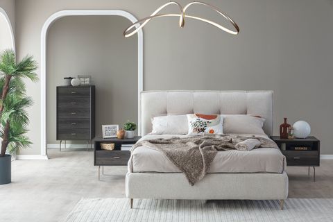 PANDORA NOX YATAK ODASI TAKIMI CAMLI, KÖŞE MODÜLLÜ, KOYU CEVİZ