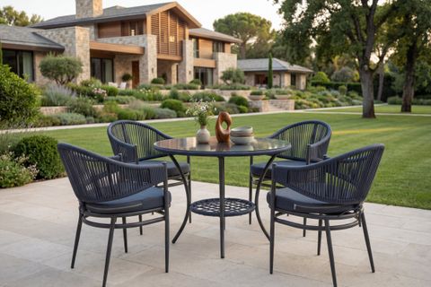 İRİS ALÜMİNYUM İP ÖRGÜ MASA TAKIMI, 4 KİŞİLİK